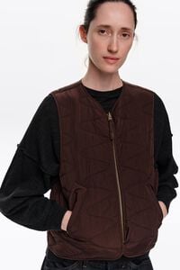 Dark chocolate reversible padded vest