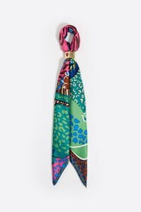 Multicolor tigers scarf bag charm Multicolor tigers scarf bag charm