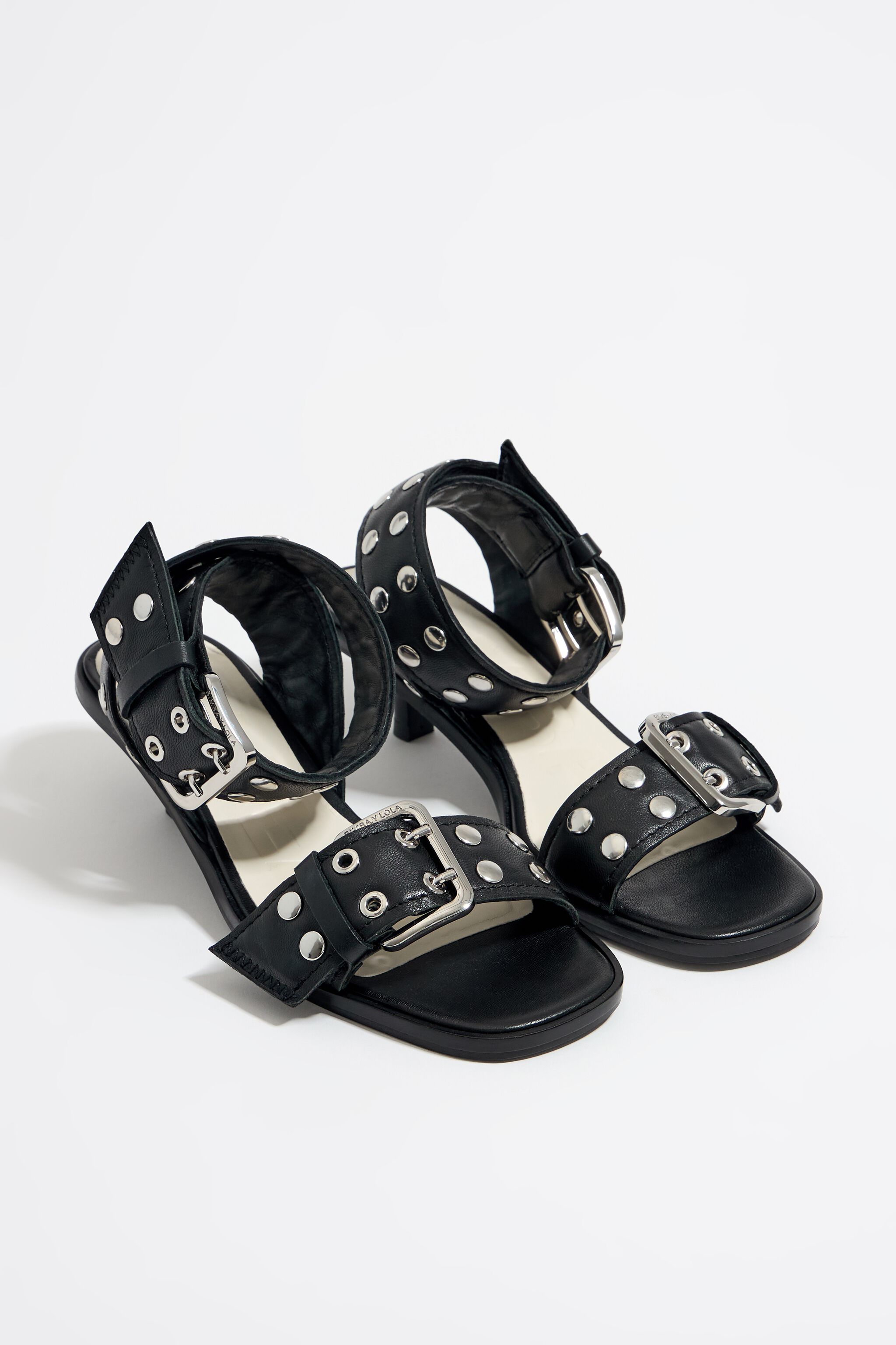 Sandalia piel 2025 negra