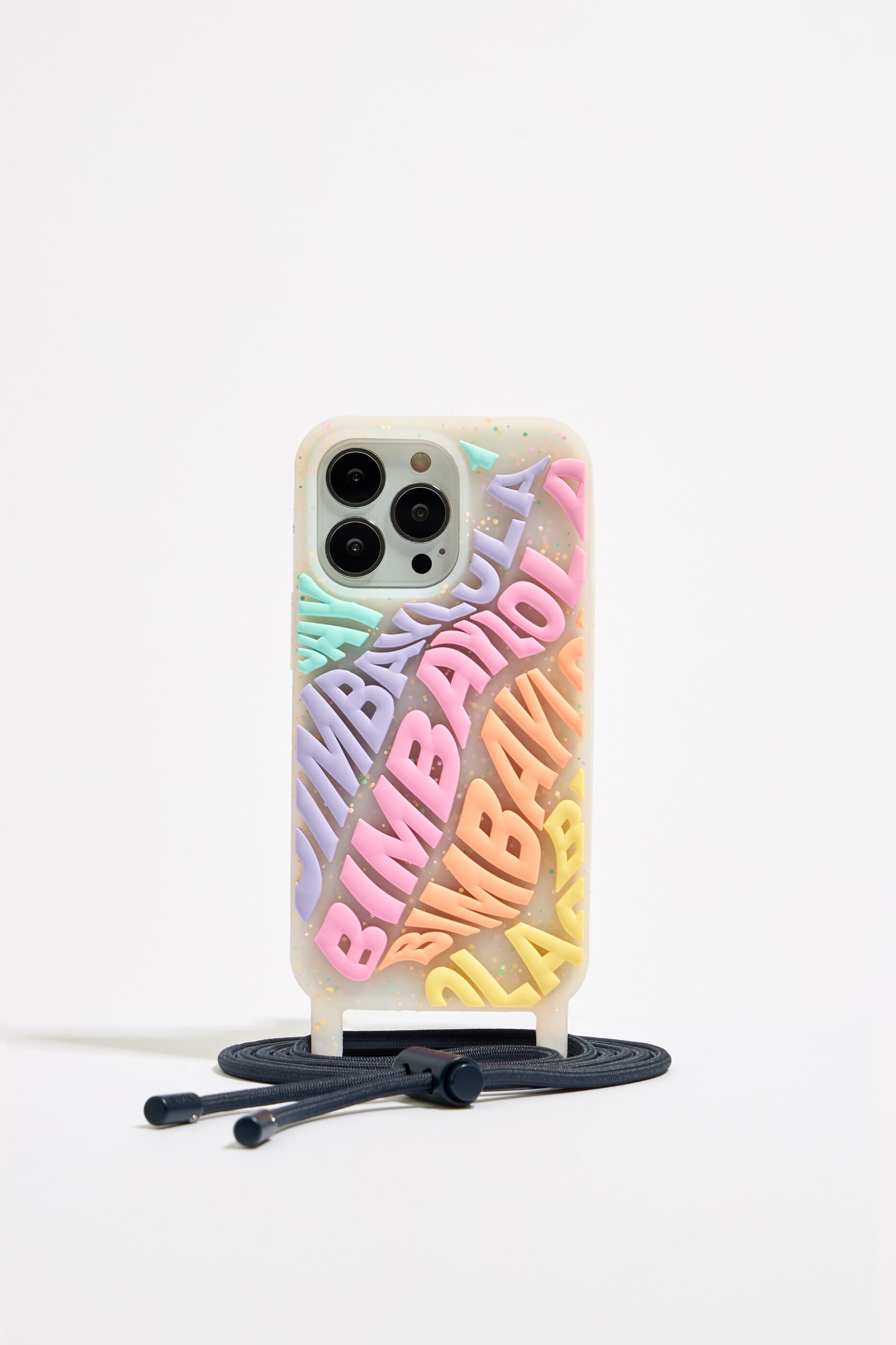 Multicolored logo transparent iPhone 14 Pro case