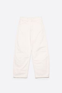 BARREL- Pantal&oacute;n denim barrel 5 bolsillos blanco