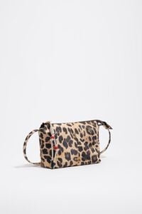 Bolsa mini nylon leopardo natural
