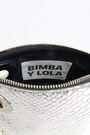 Silver leather trapezium minibag Silver leather trapezium minibag