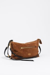 Medium tobacco suede Madrid bag