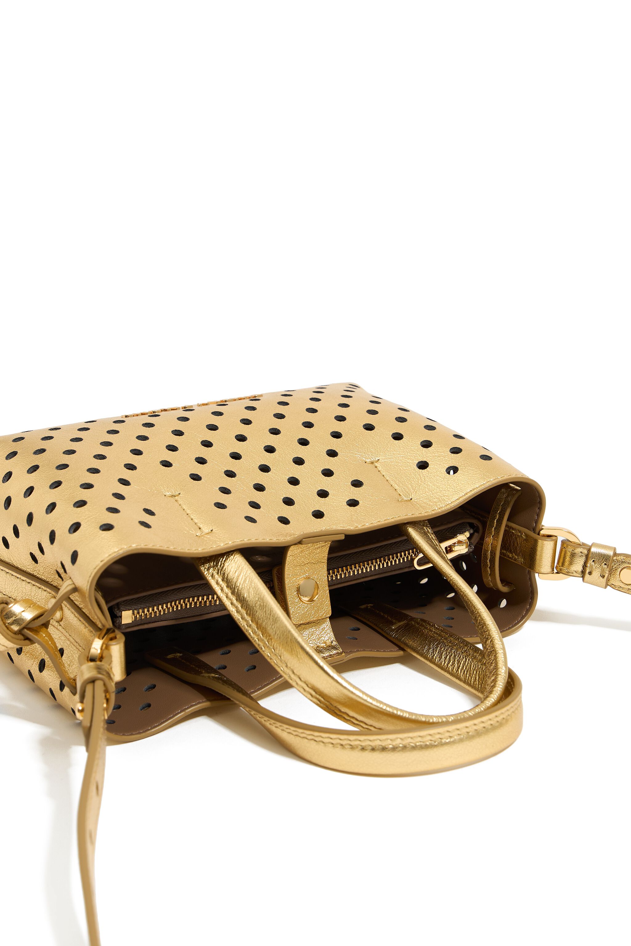 Mini gold leather Chihuahua bag