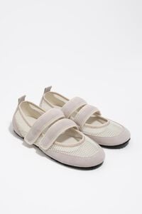 White Velcro ballerina sneaker