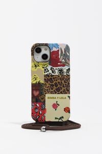 Funda rígida iPhone 15 patchwork con cabo