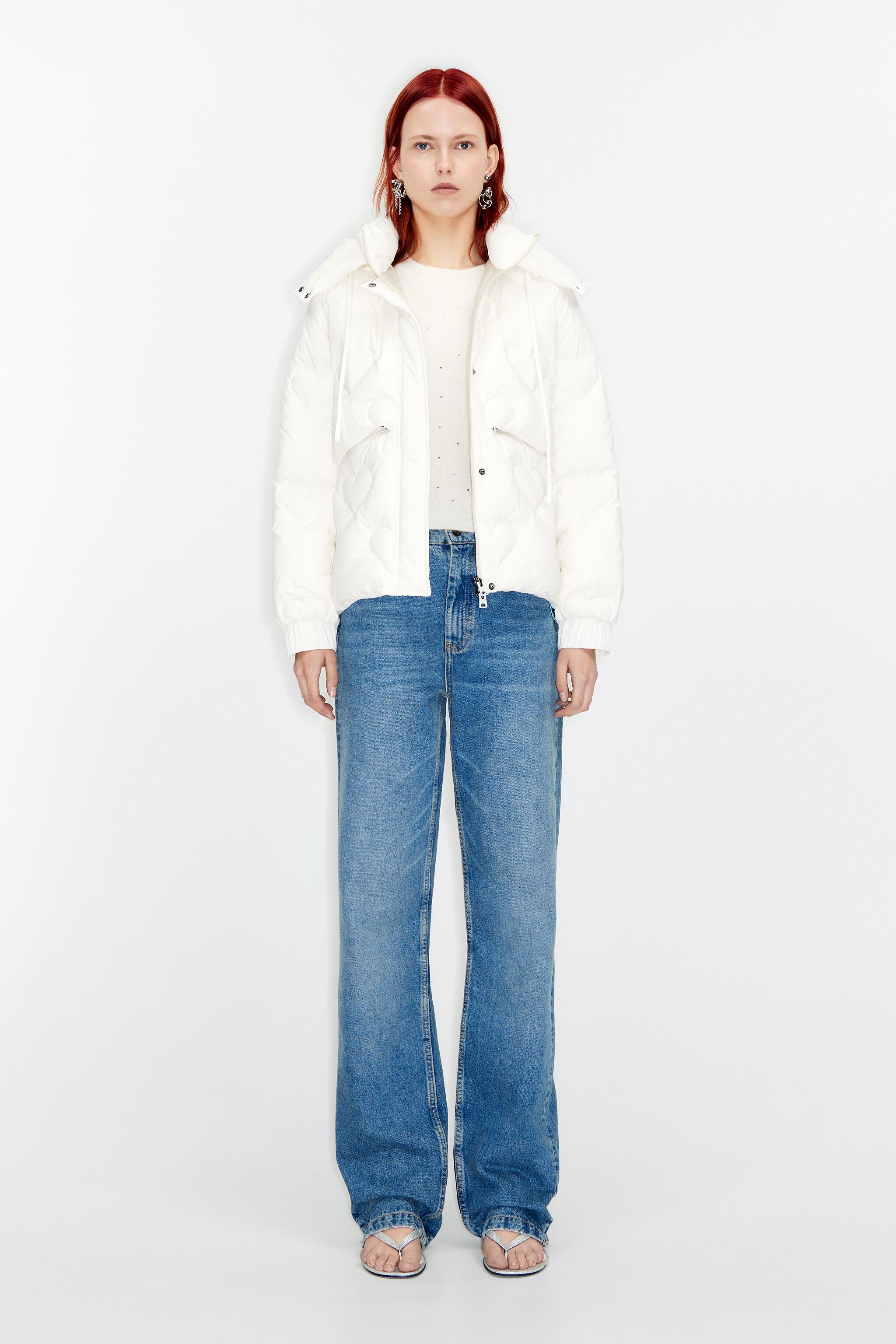Ivory down puffer jacket