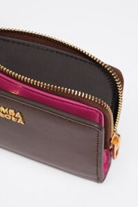 Cartera compacta piel tostado oscuro
