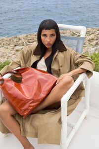 Bolsa Paper Bikini maxi piel naranja quemado Bolsa Paper Bikini maxi piel naranja quemado