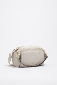 Medium white stone crossbody pocket bag