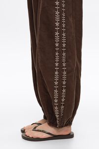 Pantal&oacute;n bombacho bordados caf&eacute;
