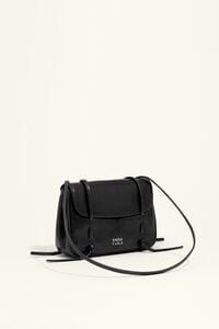Black leather Mini flap bag