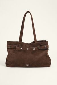Bolsa shopper Snaps piel caf&eacute;