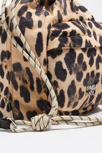 Bolsa mini nylon leopardo natural