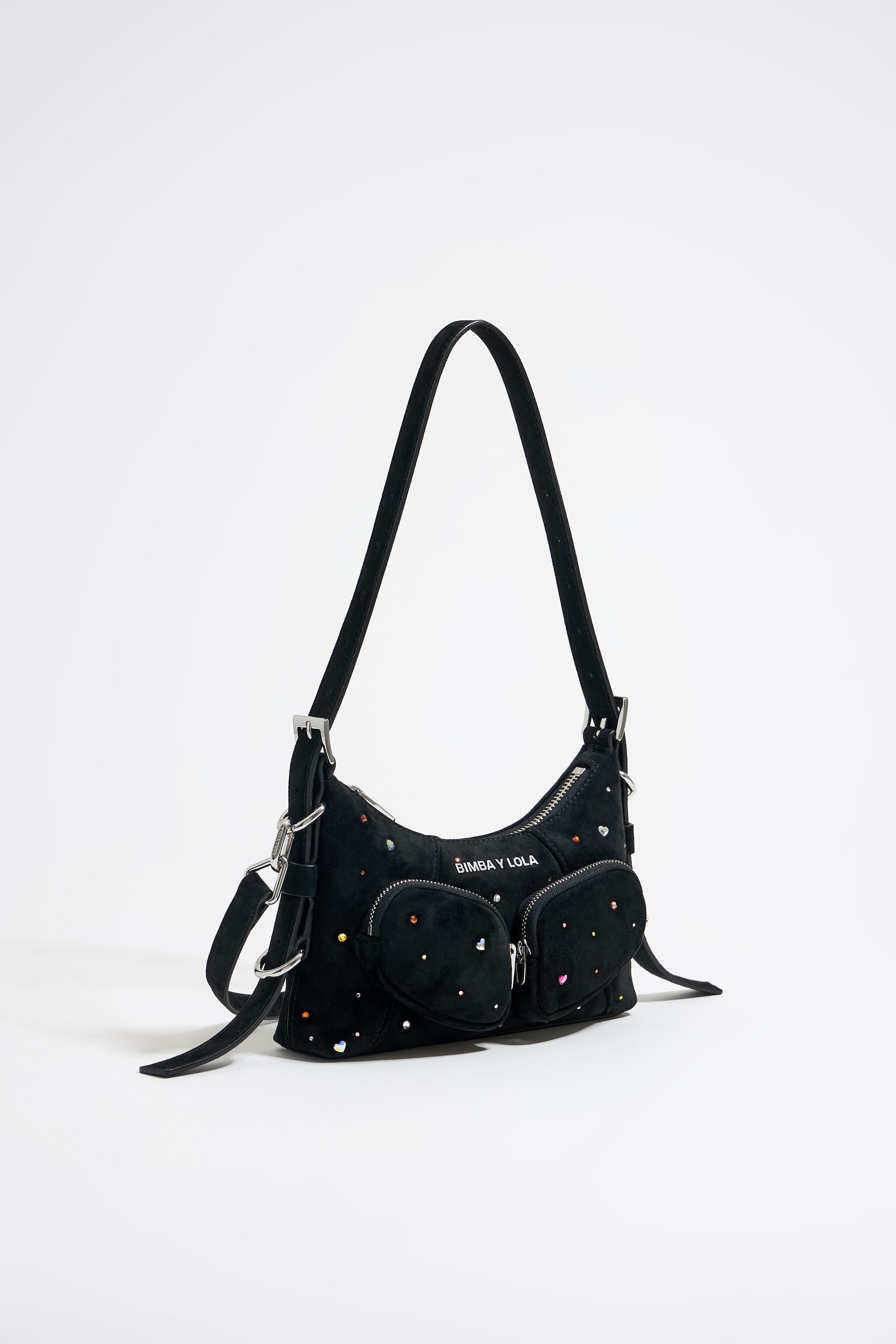 Black leather deals slouch bag