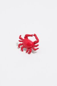 Red enamel crab ring Red enamel crab ring