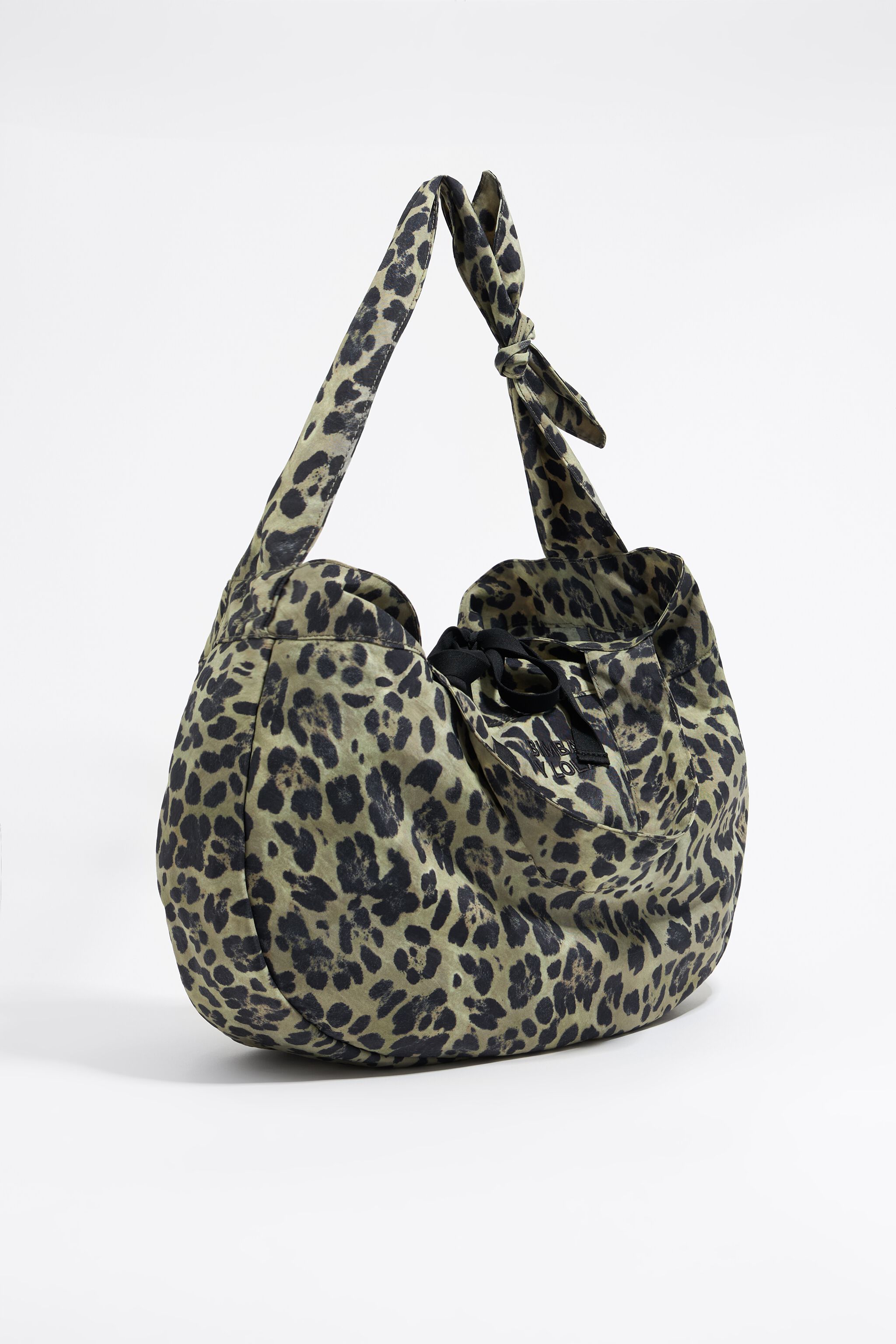 ショルダーバッグ・ポシェット GREEN STUFF Simple shopper bag 62 leopard print ivory S Beige Leopard nylon mini bag